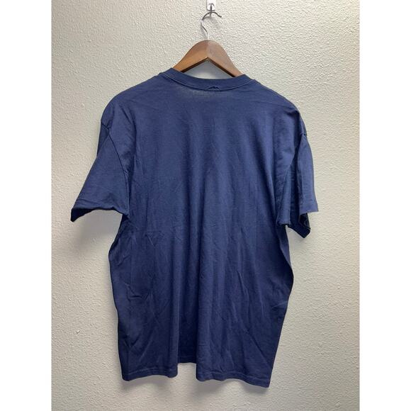Vintage New Jersey Shirt County Of Essex Blue Pocket Tee 90s 1990s Medium - Picture 6 of 8